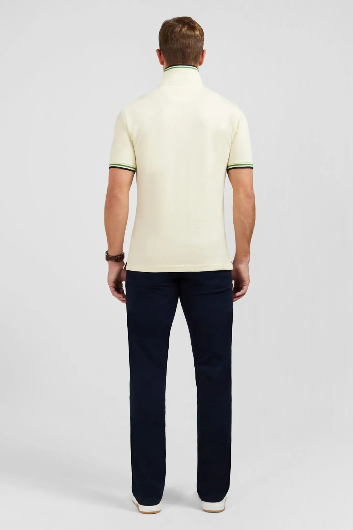 Polo Jaune Clair En Coton Pima