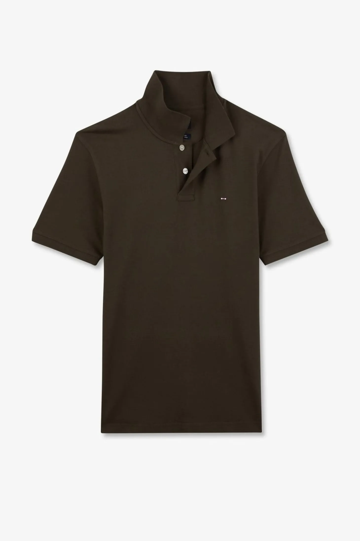 Polo Kaki Uni A Manches Courtes