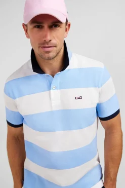 Polo Manches Courtes Cercle Ciel En Pique Coton