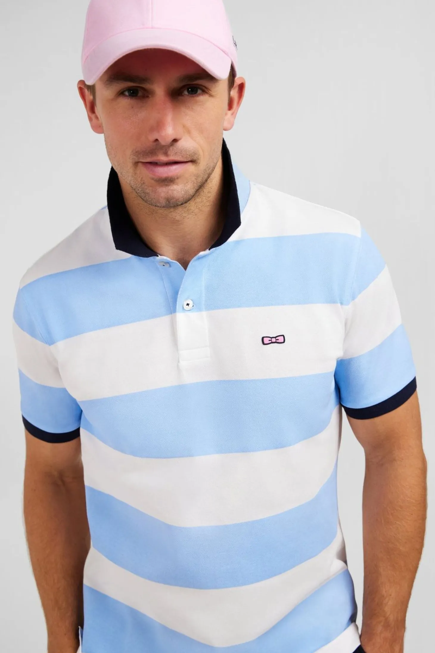 Polo Manches Courtes Cercle Ciel En Pique Coton