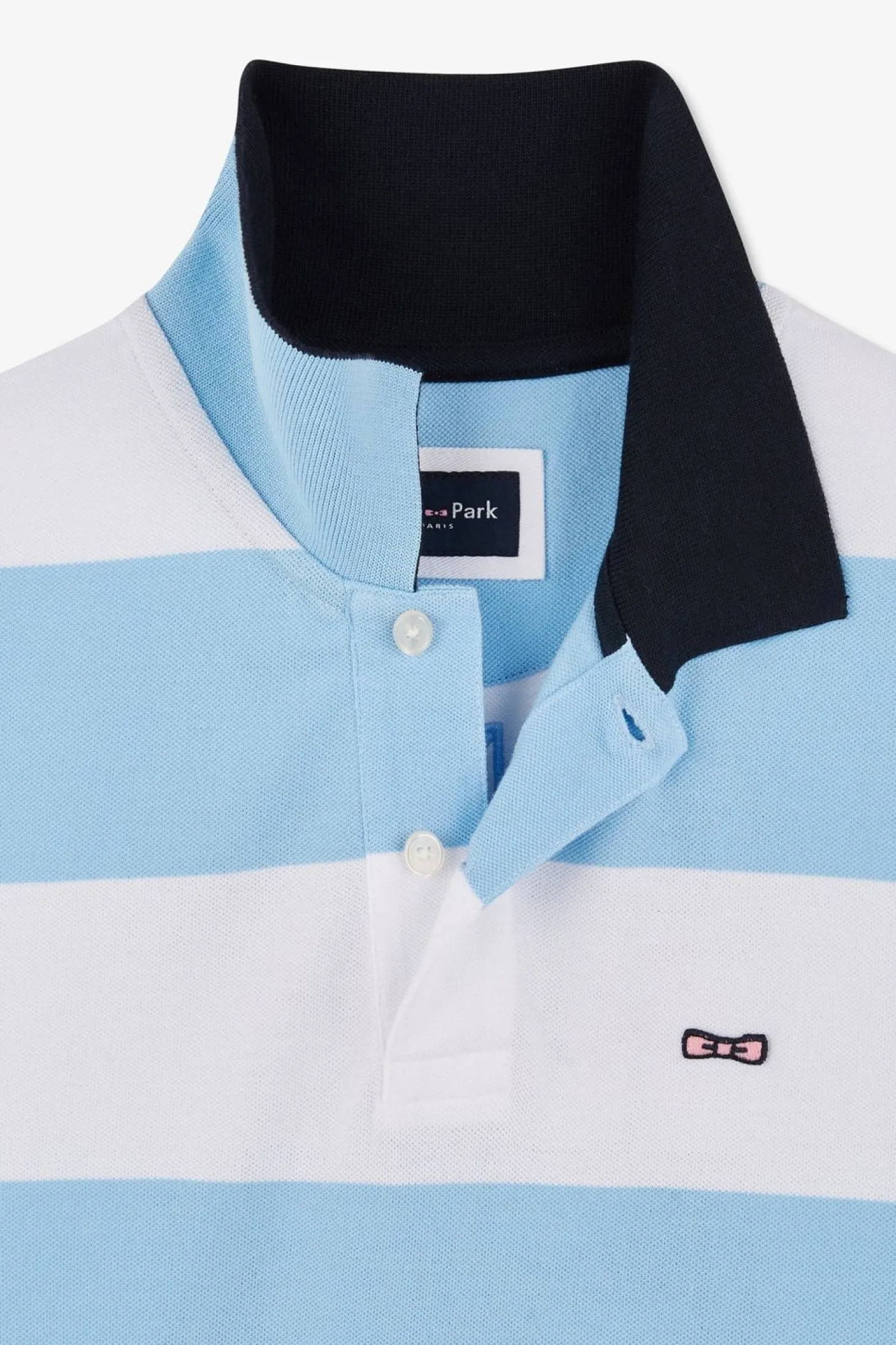 Polo Manches Courtes Cercle Ciel En Pique Coton