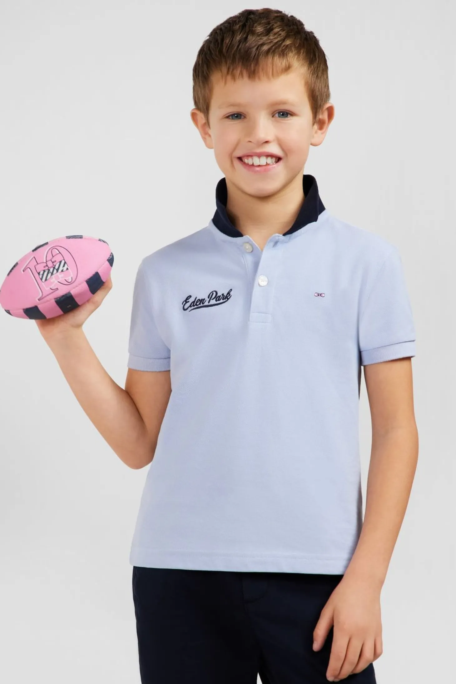 Polo Manches Courtes Ciel En Pique Coton