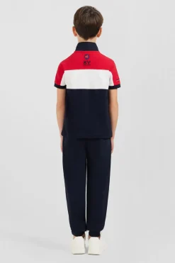 Polo Manches Courtes Tricolore Xv De France En Pique Coton