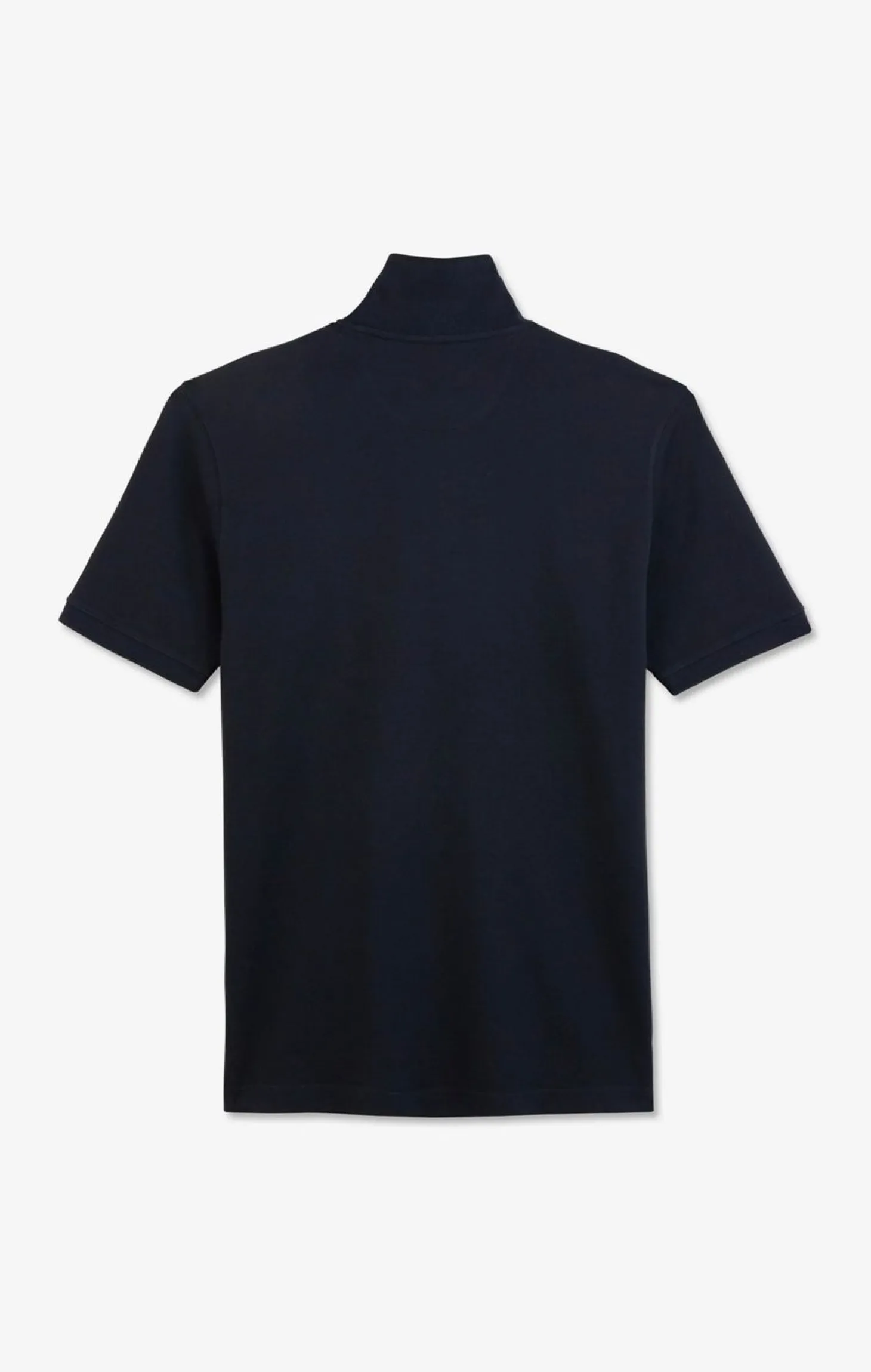 Polo Noir En Coton Pima Stretch