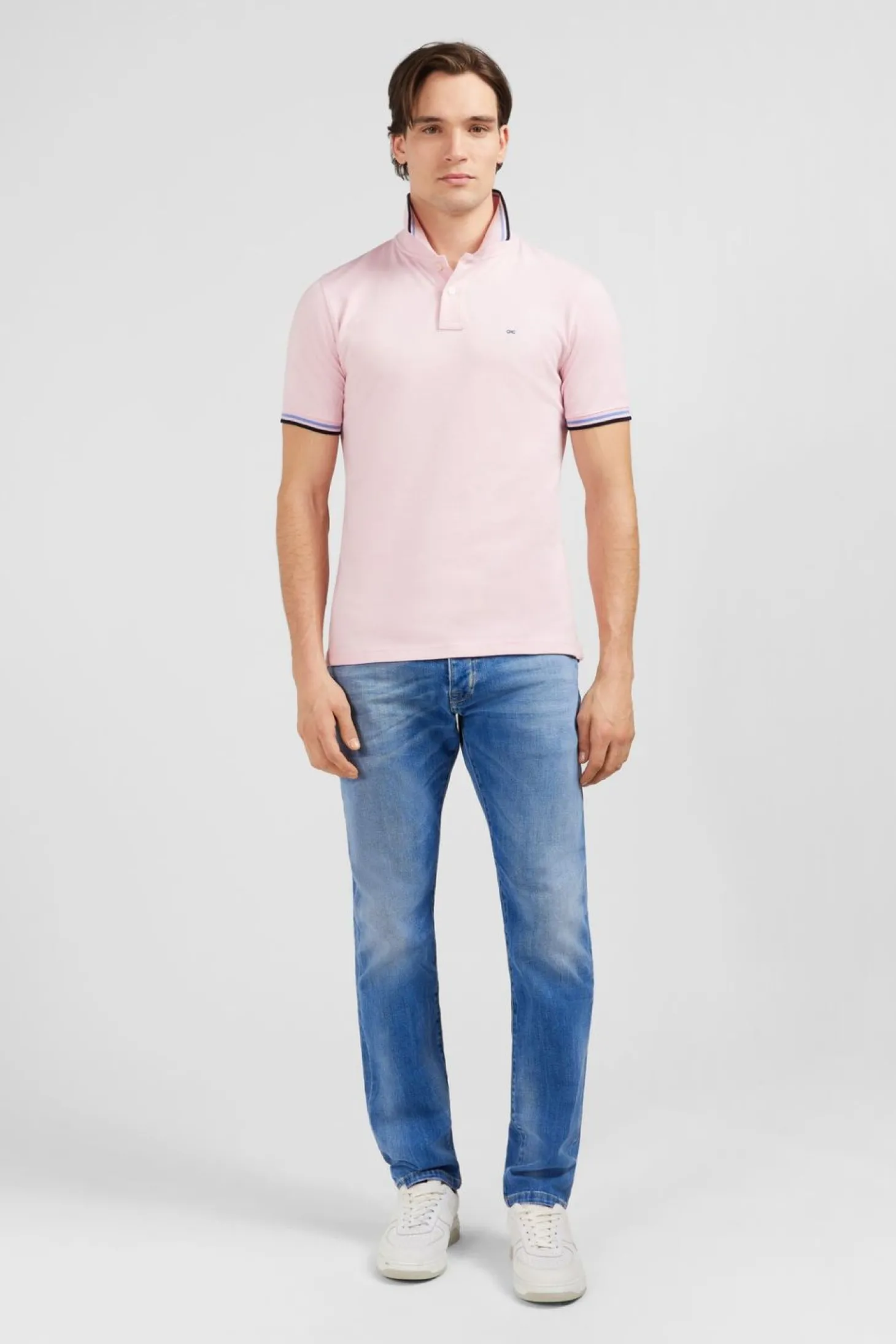 Polo Rose En Coton Pima