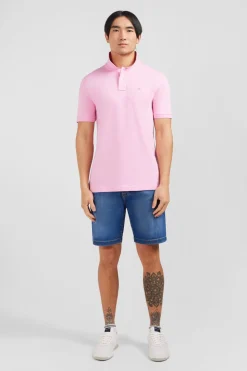 Polo Rose En Coton Pima Stretch