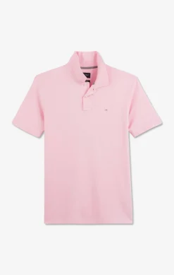 Polo Rose En Coton Pima Stretch