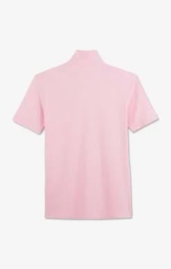 Polo Rose En Coton Pima Stretch