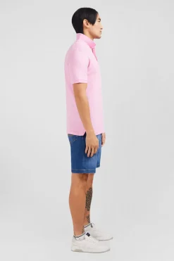 Polo Rose En Coton Pima Stretch
