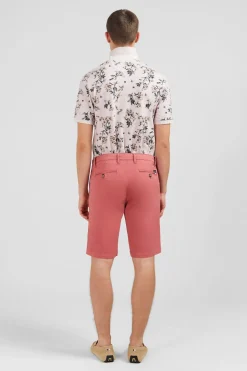 Polo Rose Imprime Exclusif Fleuri