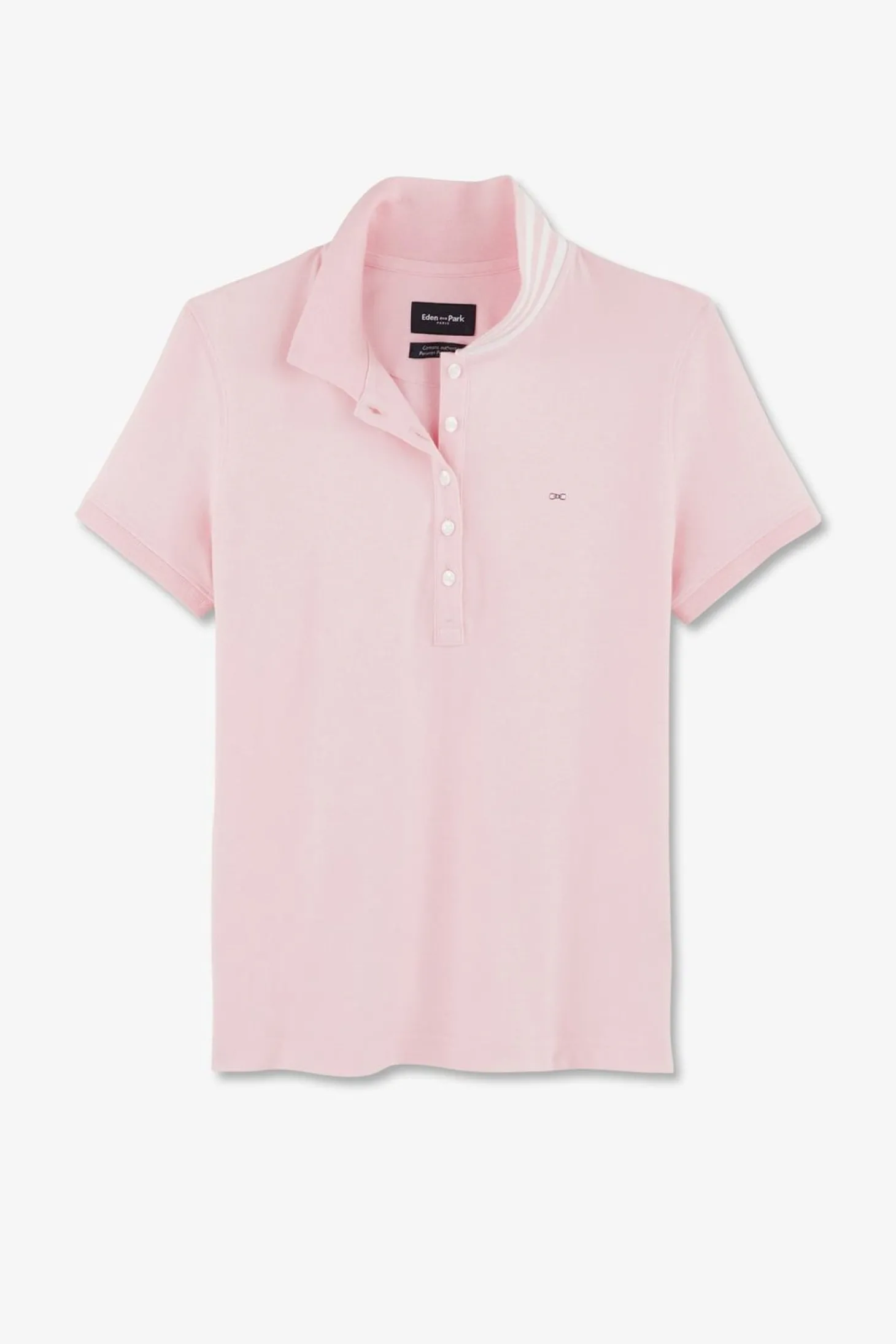 Polo Rose Manches Courtes En Coton Pima