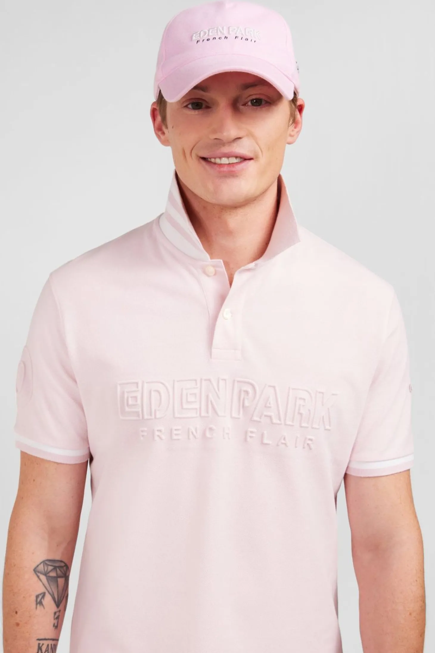 Polo Rose Manches Courtes Uni