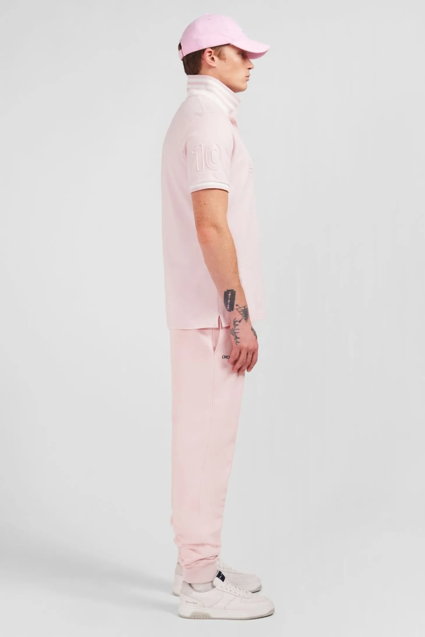 Polo Rose Manches Courtes Uni