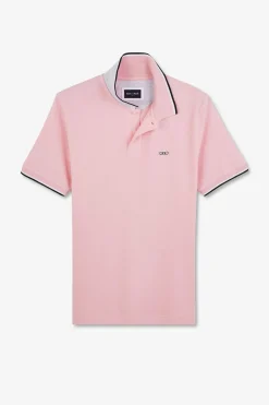 Polo Rose Manches Courtes Uni