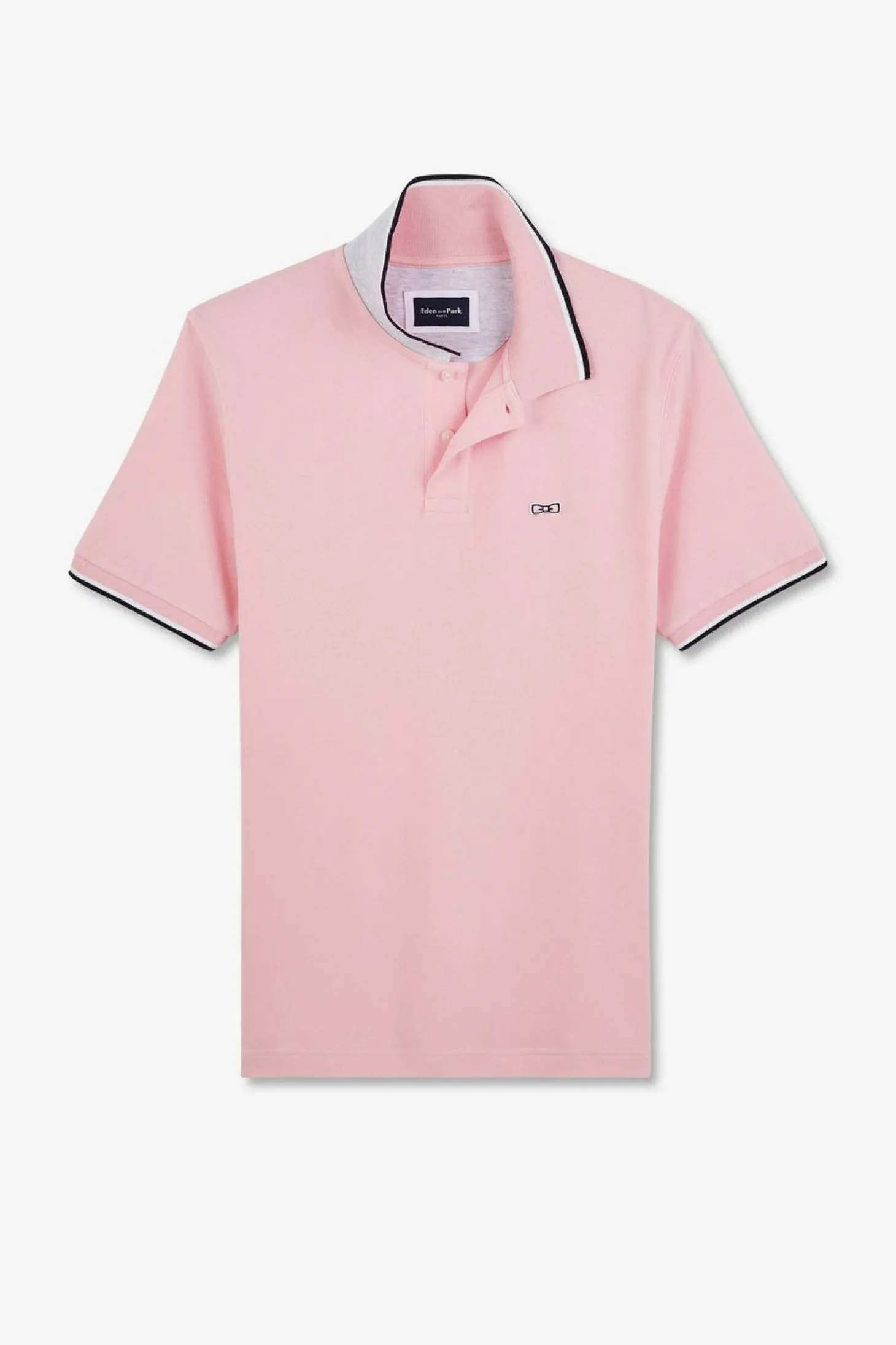 Polo Rose Manches Courtes Uni
