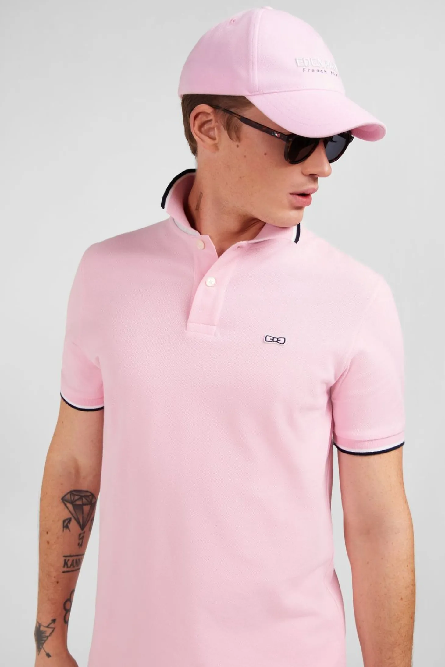 Polo Rose Manches Courtes Uni