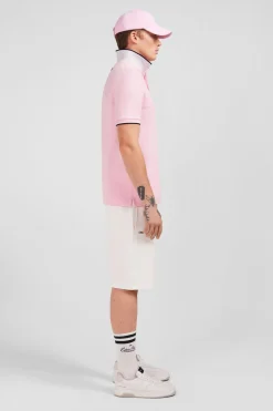 Polo Rose Manches Courtes Uni