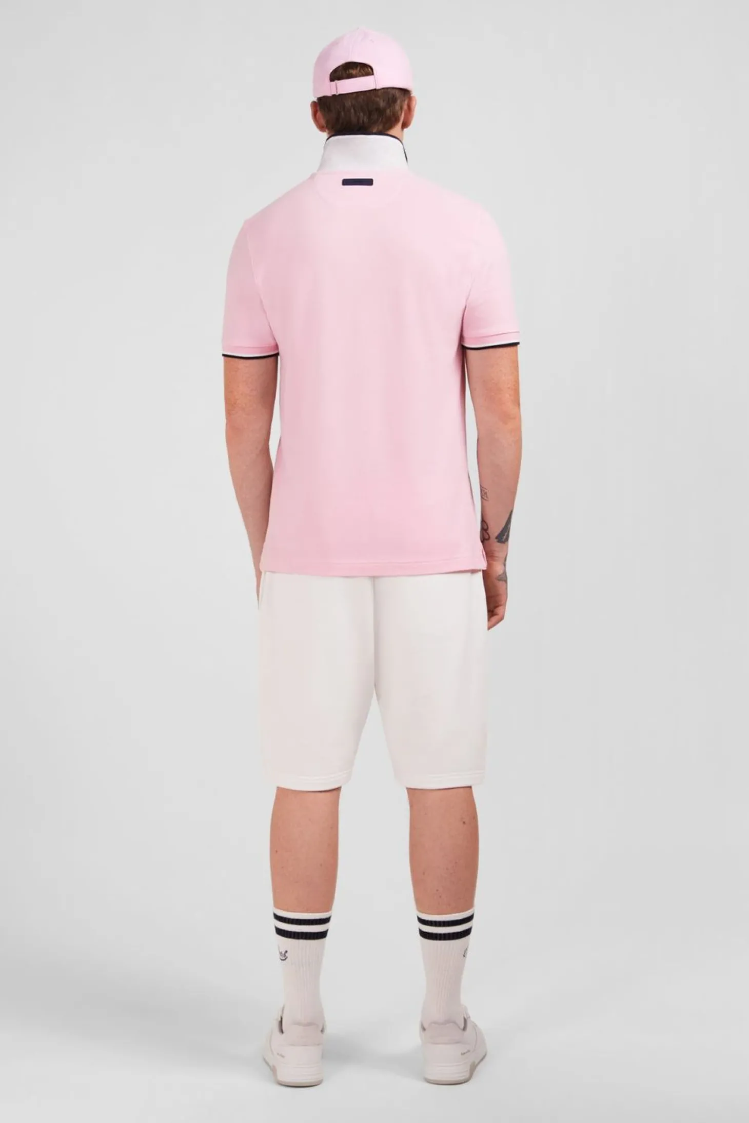 Polo Rose Manches Courtes Uni