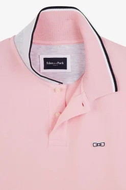 Polo Rose Manches Courtes Uni