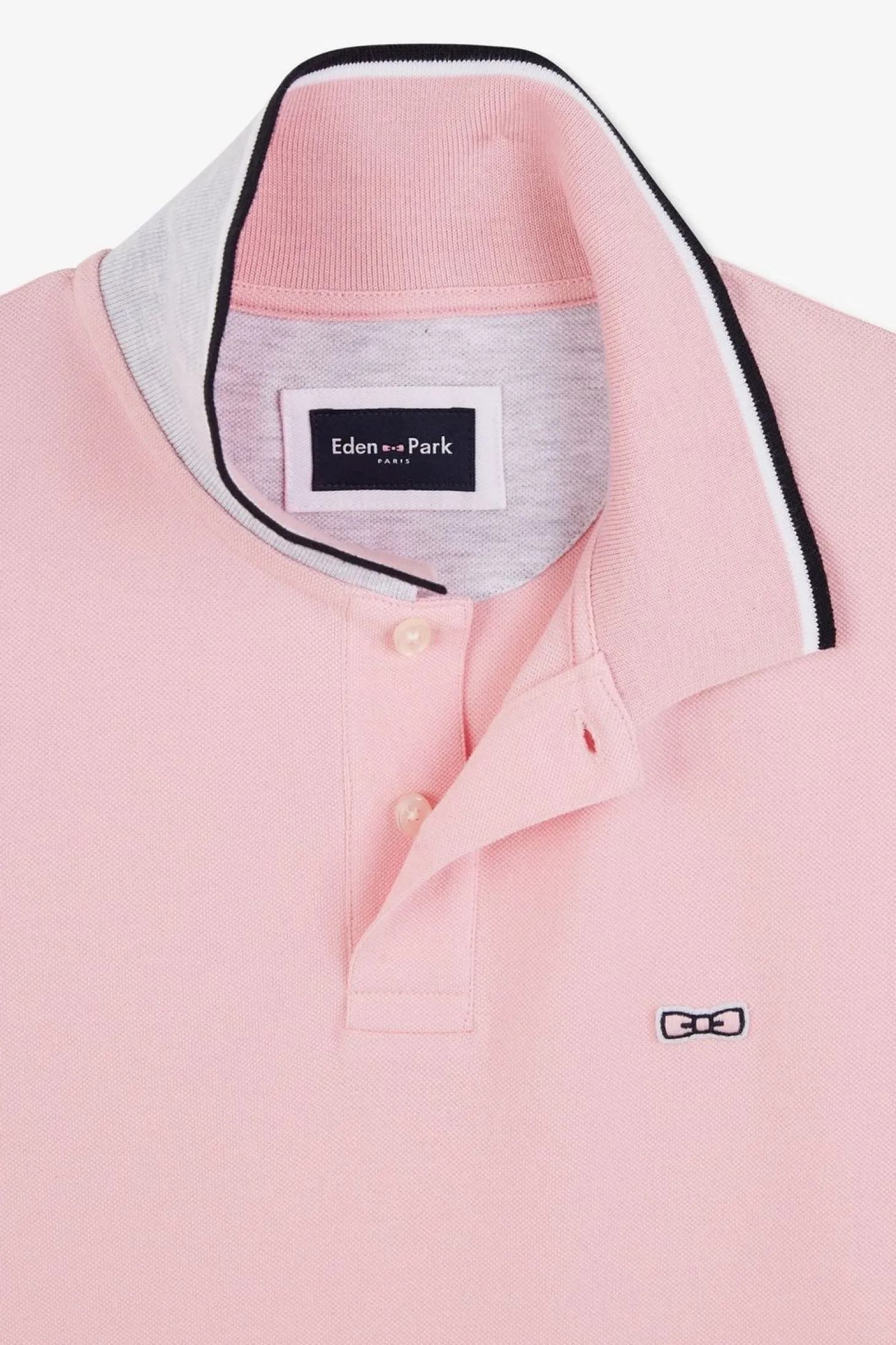 Polo Rose Manches Courtes Uni