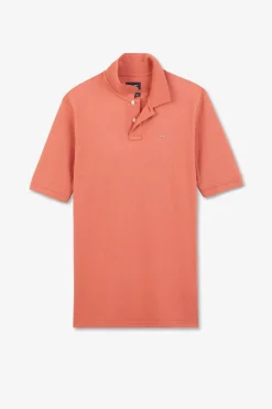 Polo Rouge Uni A Manches Courtes
