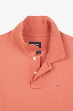 Polo Rouge Uni A Manches Courtes