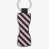Porte-Cles A Rayures Forme Noeud Papillon