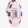 Porte-Cles Ballon De Rugby Rose Cercle Et Serigraphie