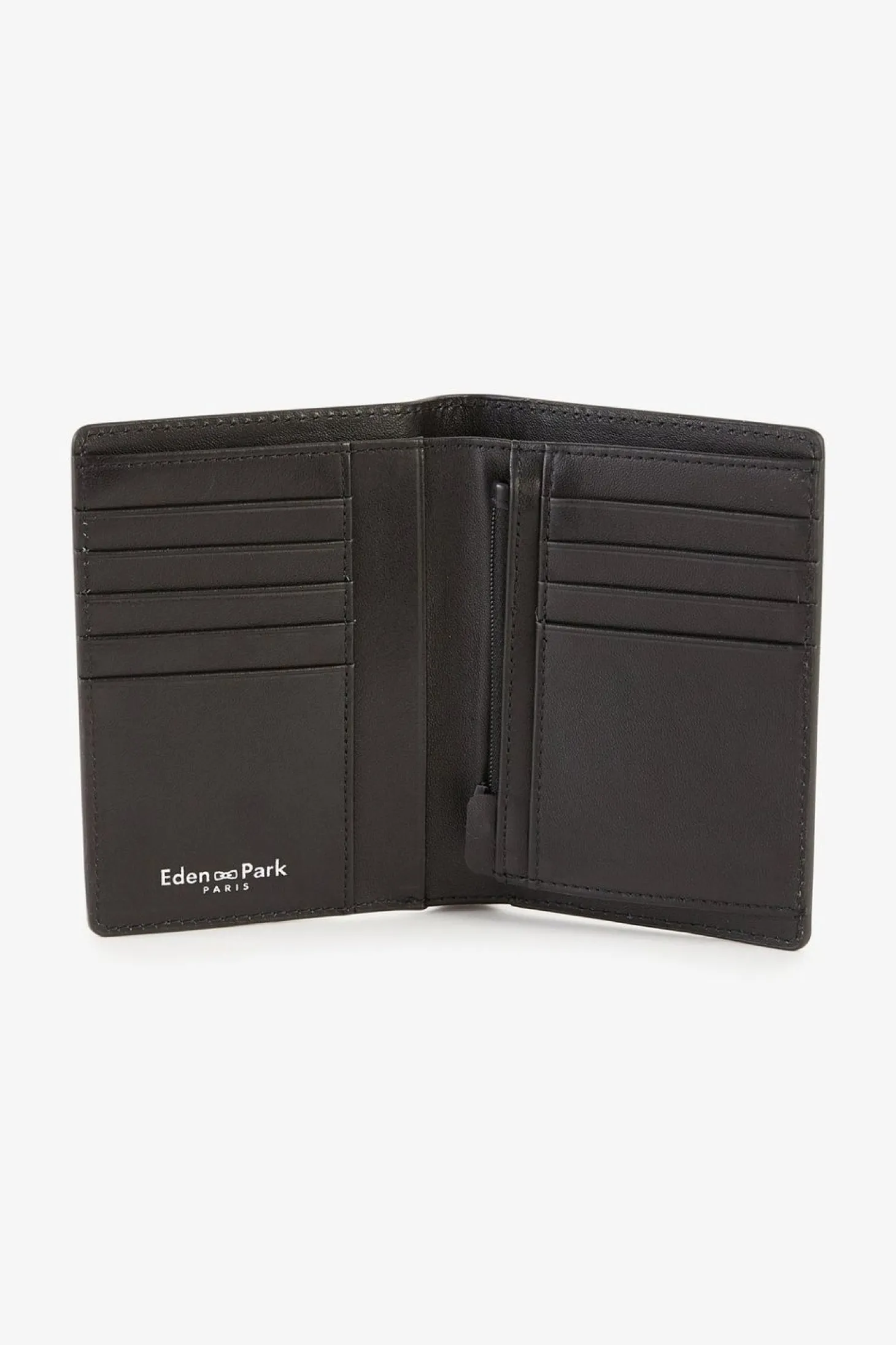 Portefeuille Forme Francais Cuir Noir