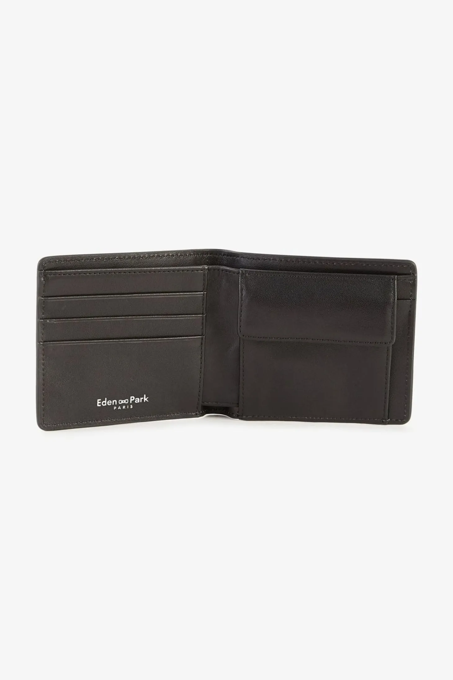 Portefeuille Forme Italien En Cuir Noir