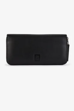 Portefeuille Noir Rectangulaire En Cuir
