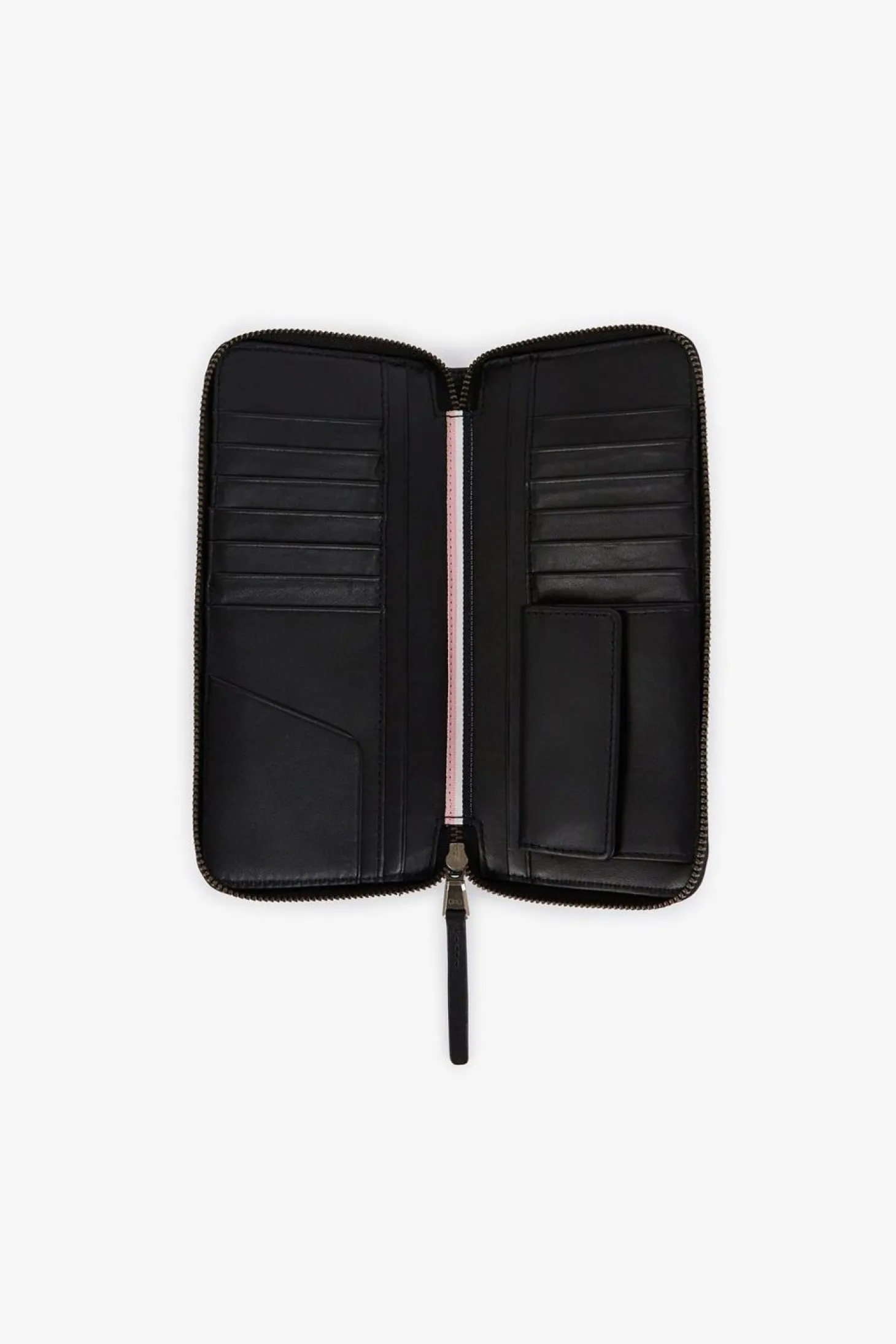 Portefeuille Noir Rectangulaire En Cuir