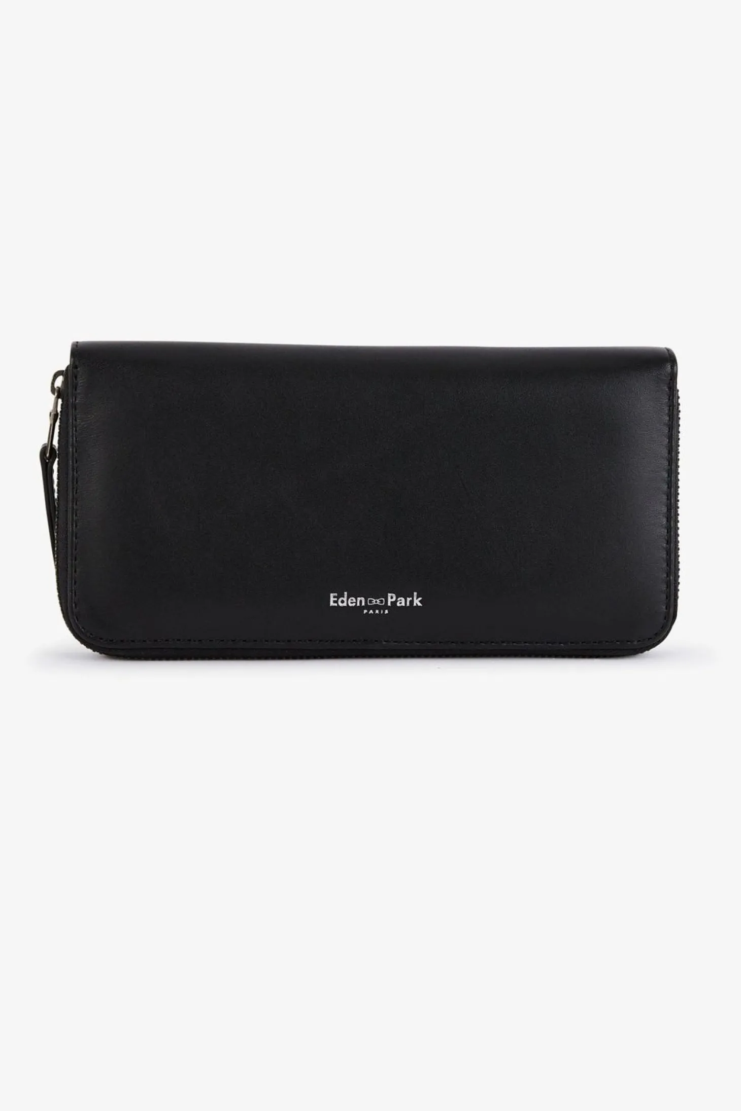 Portefeuille Noir Rectangulaire En Cuir