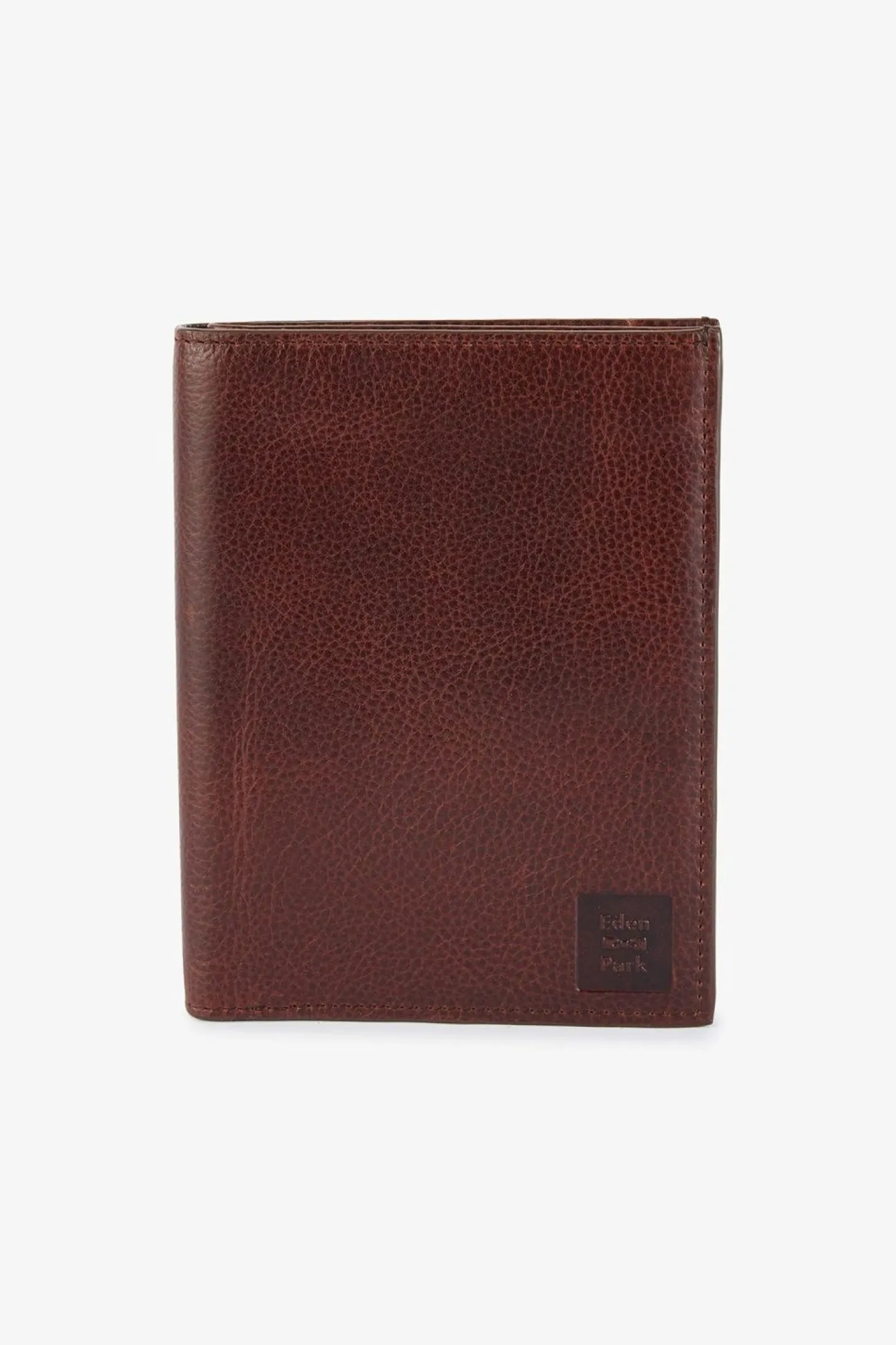 Porte Feuille Passeport En Cuir Marron Fonce