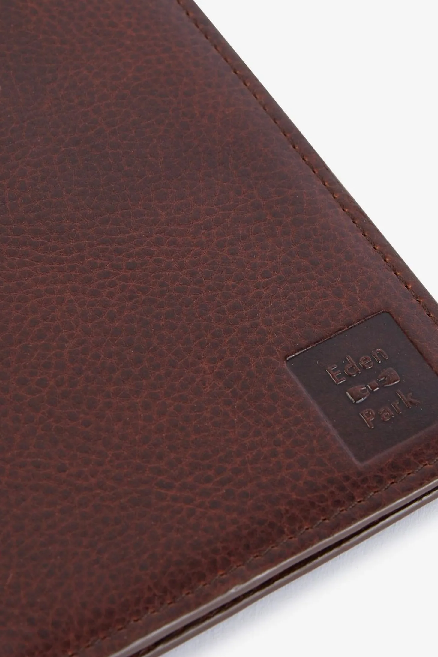Porte Feuille Passeport En Cuir Marron Fonce