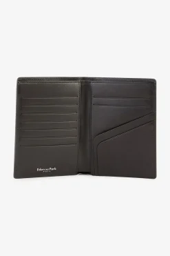 Portefeuille Passeport En Cuir Noir
