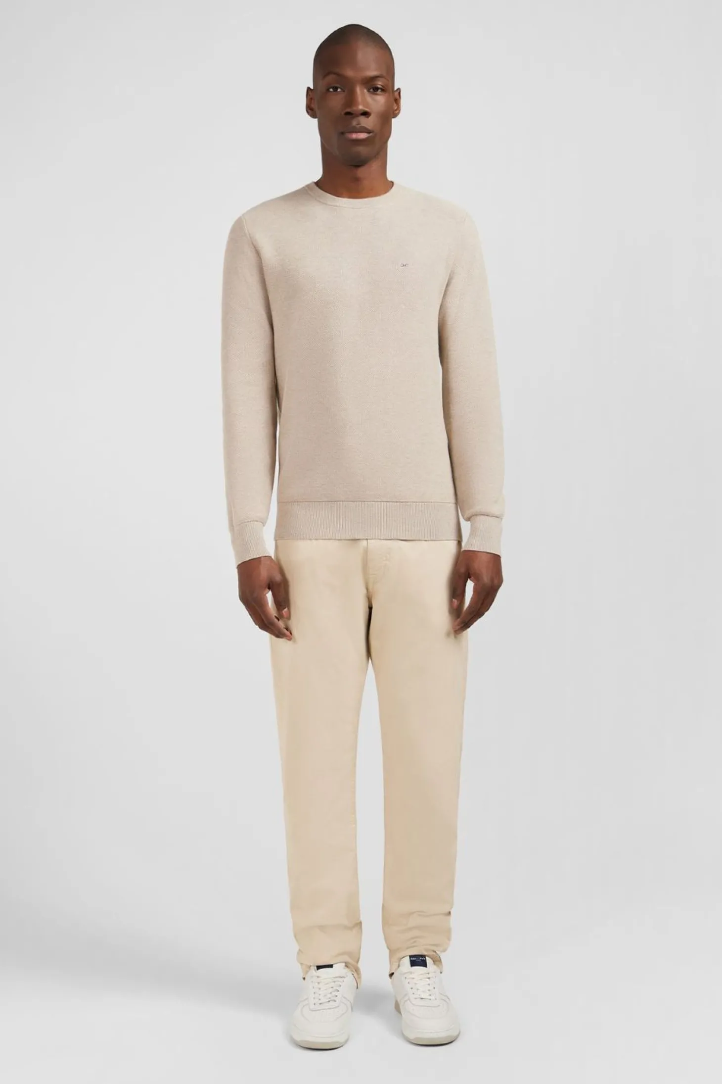 Pull Beige En Maille Fantaisie