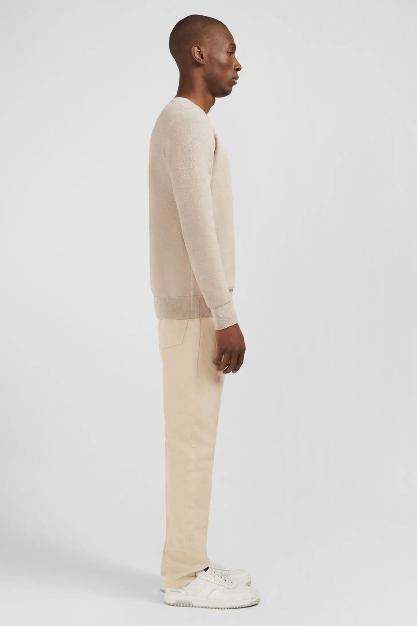 Pull Beige En Maille Fantaisie