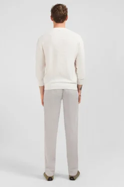 Pull Blanc En Lin Melange