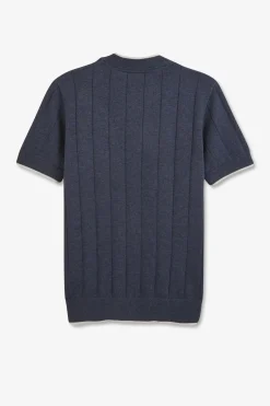 Pull Bleu A Manches Courtes Uni