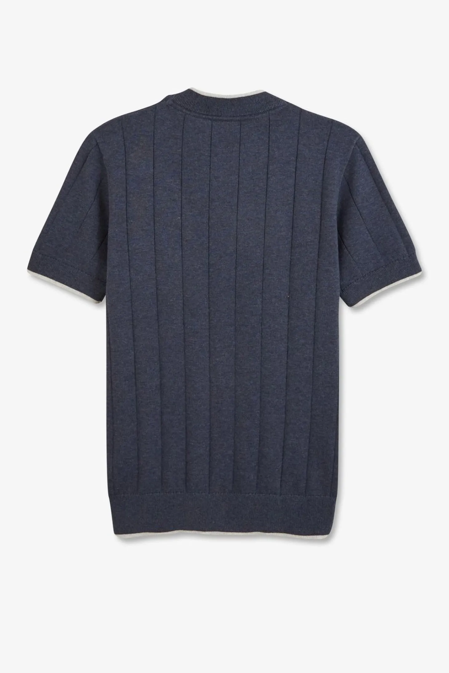 Pull Bleu A Manches Courtes Uni