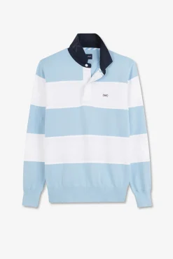Pull Bleu A Rayures Jeu De Maille