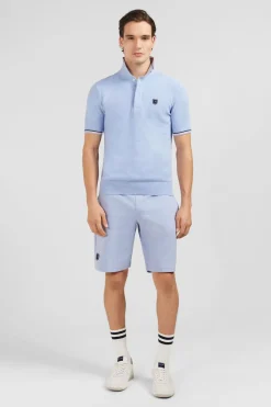 Pull Bleu Clair A Manches Courtes