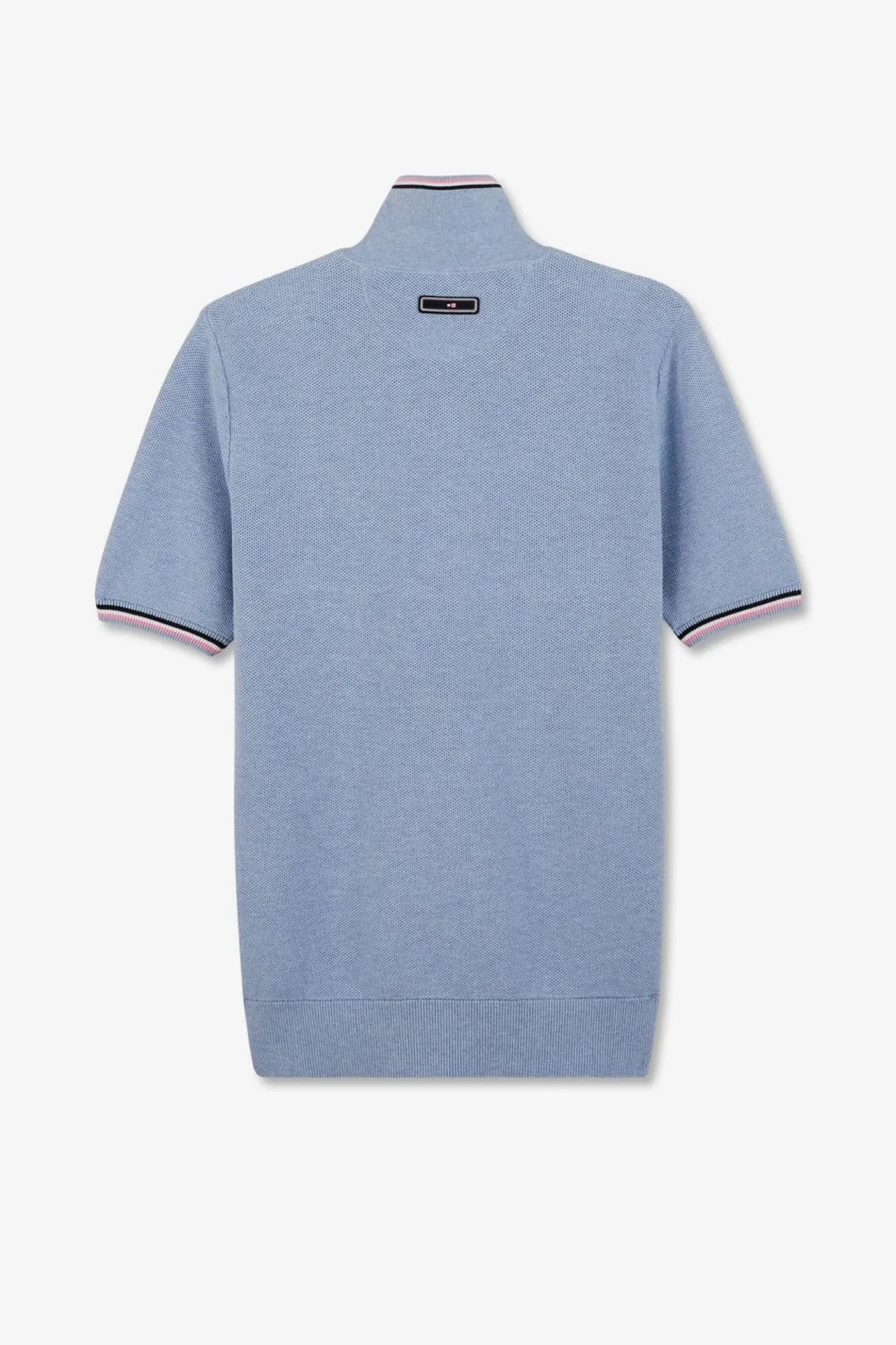 Pull Bleu Clair A Manches Courtes