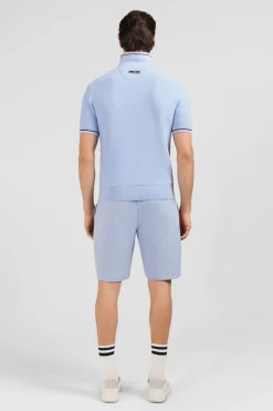 Pull Bleu Clair A Manches Courtes