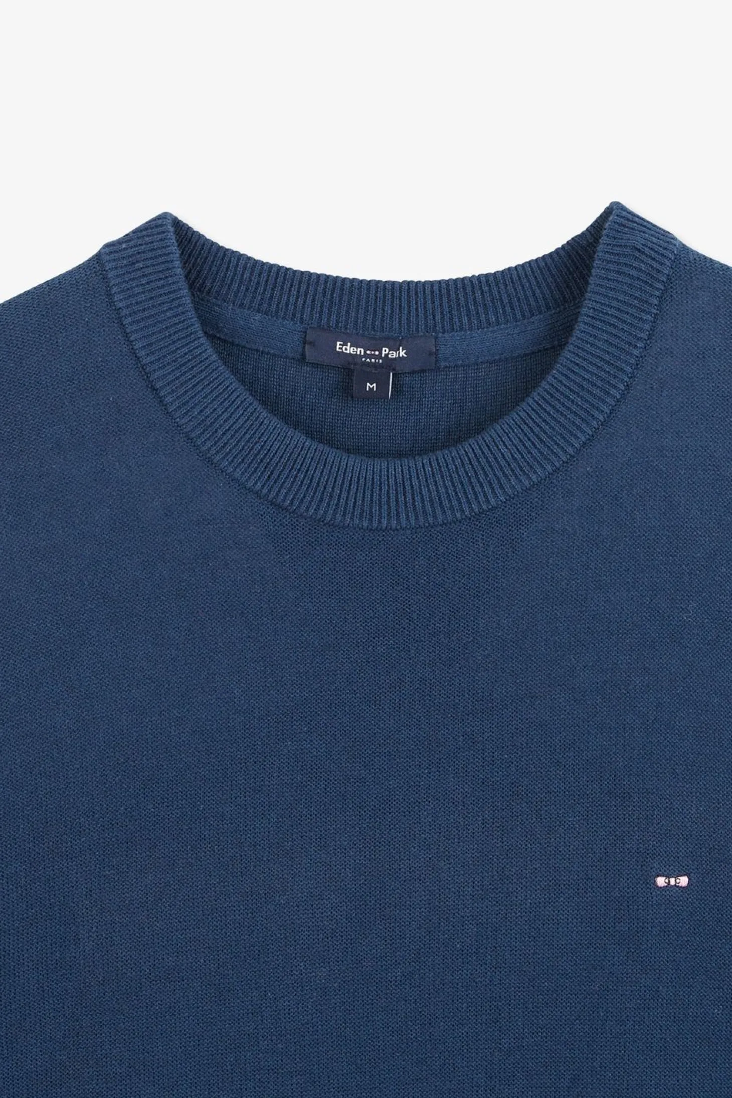 Pull Bleu En Lin Melange