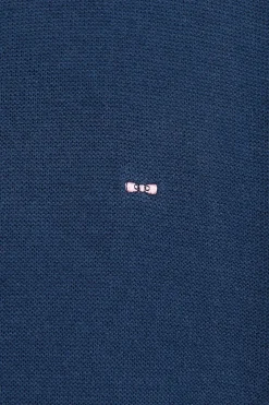 Pull Bleu En Lin Melange