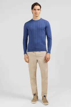 Pull Bleu Maille Fantaisie