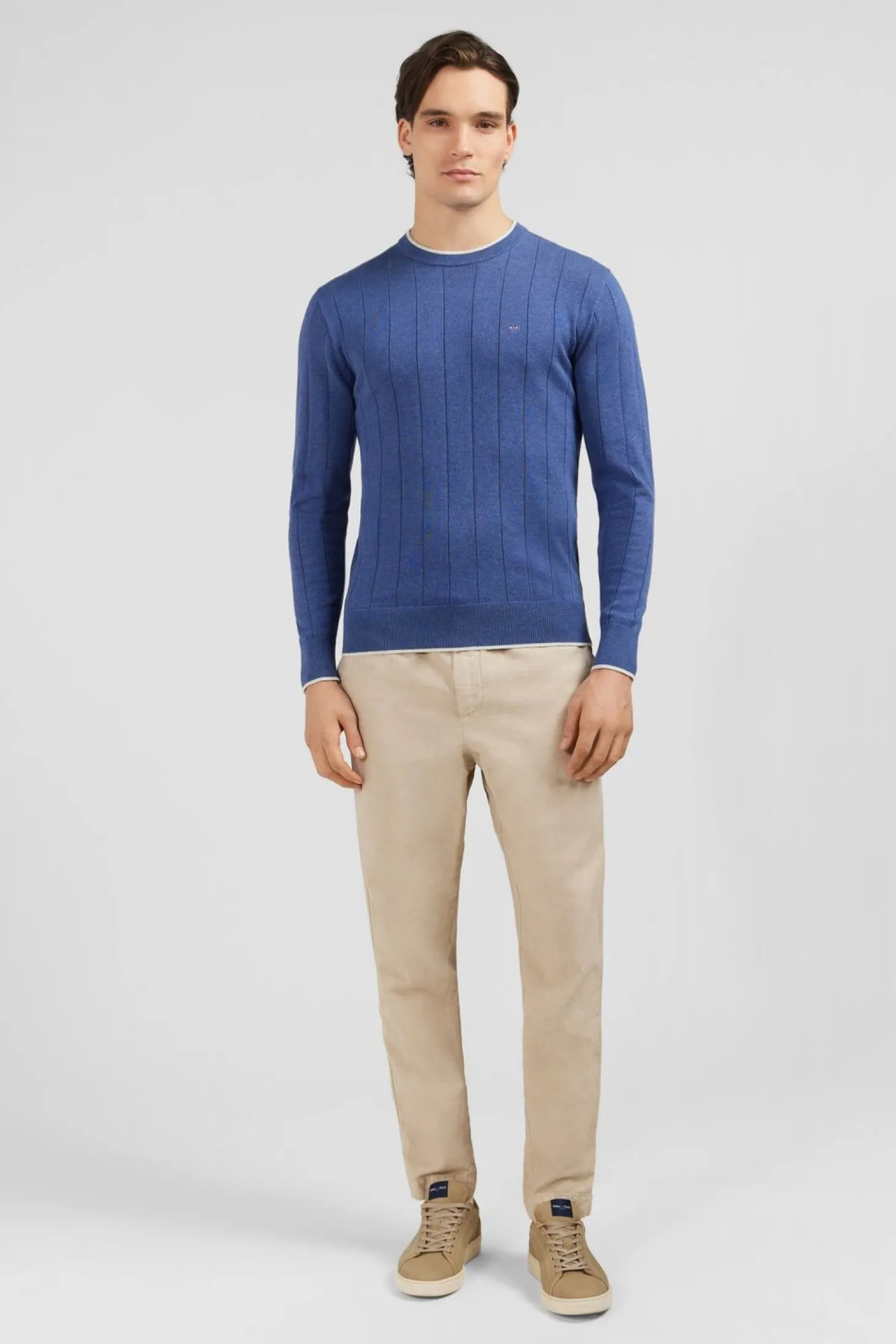 Pull Bleu Maille Fantaisie