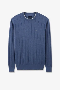 Pull Bleu Maille Fantaisie